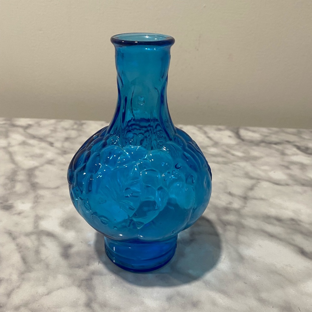 Vintage Cobalt Blue Fruits Bottle by Wheaton